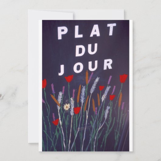 Unterschreiben auf Französisch für Lebensmittel (Vorderseite)