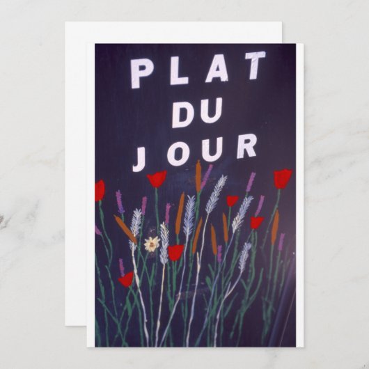 Unterschreiben auf Französisch für Lebensmittel (Vorne/Hinten)