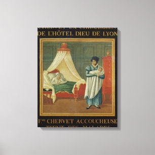 Unterschreiben der Werbung für die Dienste einer H Leinwanddruck