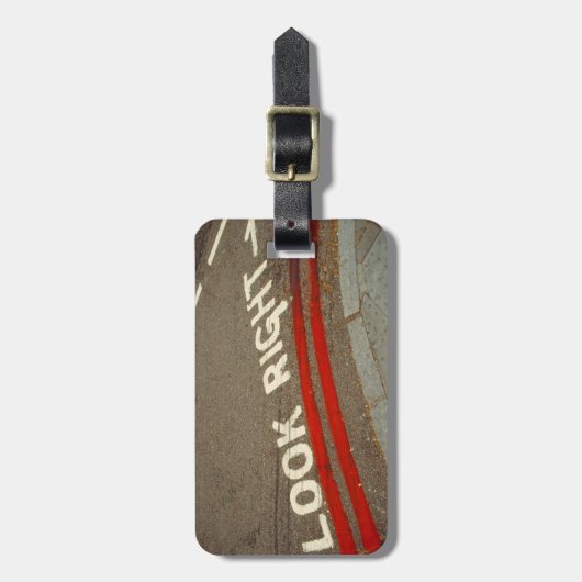 Unterschreiben Sie auf der Straße auf dem Schild " Gepäckanhänger (Vorderseite vertikal)