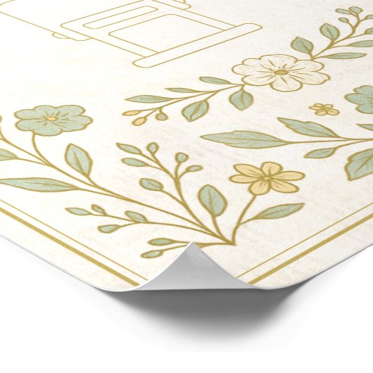 Unterschreiben Sie bitte das Buch | Babydusche Ein Poster (Ecke)