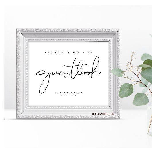 Unterschreiben Sie bitte unser Gästebuch, Hochzeit Poster