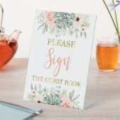 Unterschreiben Sie das Gästebuch Sockelschild (In Situ)