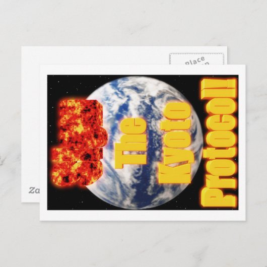 Unterschreiben Sie das Kyoto-Protokoll! Postkarte (Vorne/Hinten)