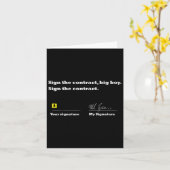 Unterschreiben Sie den Vertrag Big Boy unterzeichn Karte (Gelbe Blume)