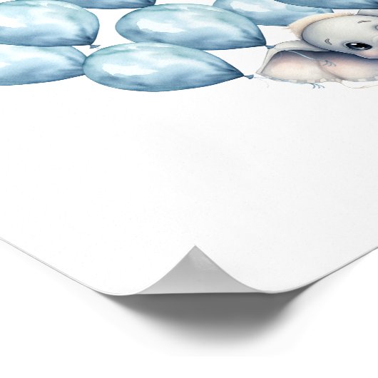 Unterschreiben Sie einen Ballon, Gästebuchposter,  Poster (Ecke)