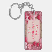 Unterschreiben Sie Ihren Namen Valentinstag Schlüs Schlüsselanhänger (Vorderseite links)
