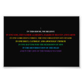 Unterschreiben Sie mit abgekürzter Nicene Creed. Fotodruck (Vorne)