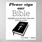 Unterschreiben Sie unser Bibel Wedbook, einfaches Poster (Vorne)