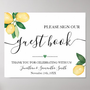 Unterschreiben Sie unser Gästebuch Dusche Wedding