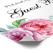 Unterschreiben Sie unser Gästebuch. Hochzeit von B Poster (Ecke)