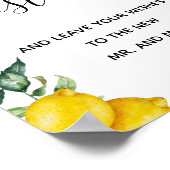 Unterschreiben Sie unser Gästebuch Hochzeitslemone (Ecke)