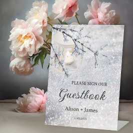 Unterschreiben Sie unser Gästebuch Hochzeitstisch Sockelschild