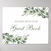 Unterschreiben Sie unser Gästebuch. Oliven. Italie Poster (Vorne)