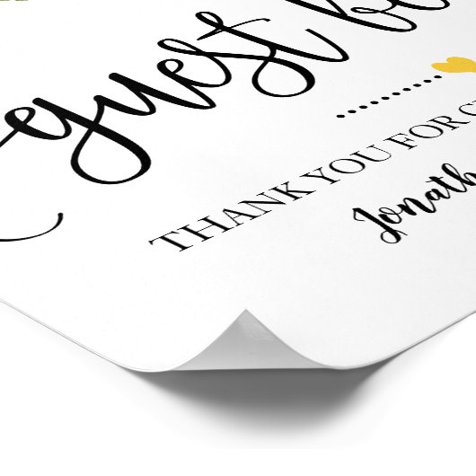 Unterschreiben Sie unser Gästebuch Polterabend Son (Ecke)