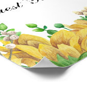 Unterschreiben Sie unser Gästebuch. Rustic Flowers Poster (Ecke)