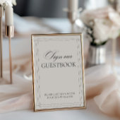 Unterschreiben Sie unser Gästebuch Vintag Einladung