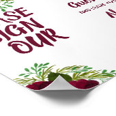 Unterschreiben Sie unser Gästebuch Wedding Red Blu (Ecke)