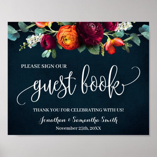 Unterschreiben Sie unser Gästebuch Wedding Wine Na (Vorne)