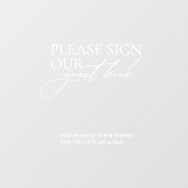 Unterschreiben Sie unser Gästebuch-Zeichenfenster Fensteraufkleber (Blatt)