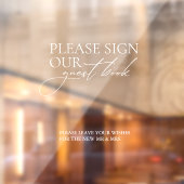 Unterschreiben Sie unser Gästebuch-Zeichenfenster Fensteraufkleber (Blatt 2)