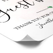 Unterschreiben Sie unser Gästebuchdusche Wedellemo Poster (Ecke)