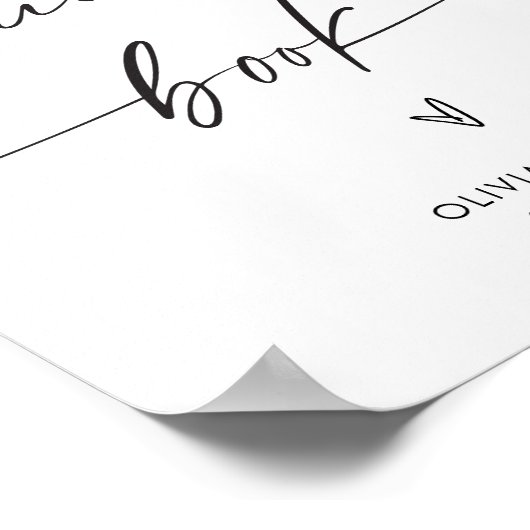 Unterschreiben Sie unser Gästebuchszeichen, ein Gä Poster (Ecke)