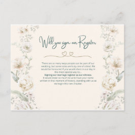 Unterschreiben Sie unser Register - Vorschlag Postkarte