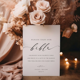 Unterschreiben Sie unsere Bibel Wedding Guest Book Poster