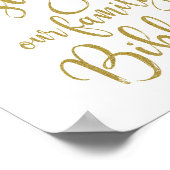 Unterschreiben Sie unsere Familienbibel 8x10 Hochz Poster (Ecke)