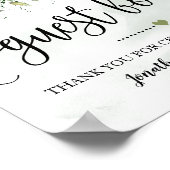 Unterschreiben Sie unsere Gästeparte Hochzeit euca Poster (Ecke)