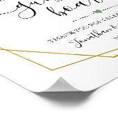 Unterschreiben Sie unsere Polterabend-Gartentöne Poster (Ecke)