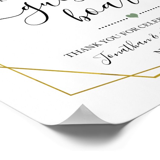 Unterschreiben Sie unsere Polterabend-Gartentöne Poster (Ecke)