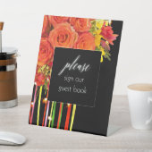 Unterschreiben Unser Gästebeschild - bunt boho Pla Sockelschild (In SItu)