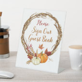 Unterschreiben Unser Gästebeschild - Thema Herbste Sockelschild (In SItu)