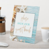 Unterschreiben Unser Gästebeschild - Thema Strands Sockelschild (In SItu)