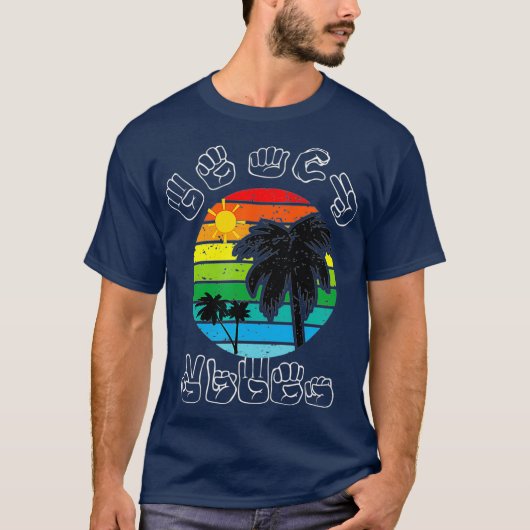 Unterschreiben von ASL Sign Language Clothes Beach T-Shirt (Vorderseite)