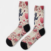 Unterschrieben mit einer Rose Socken (Linkes Detail)