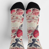 Unterschrieben mit einer Rose Socken (Oben)