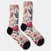 Unterschrieben mit einer Rose Socken (Rechts)