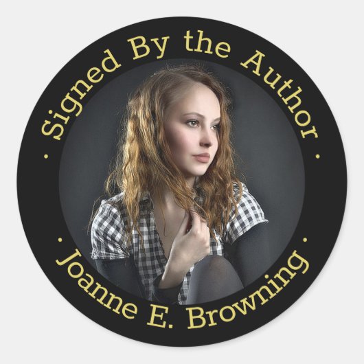Unterschriebene Kopie Autor Buch Signatur Schrifts Runder Aufkleber (Vorderseite)