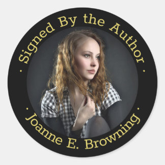 Unterschriebene Kopie Autor Buch Signatur Schrifts Runder Aufkleber