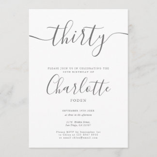 Unterschrift 30. Geburtstag Einladung