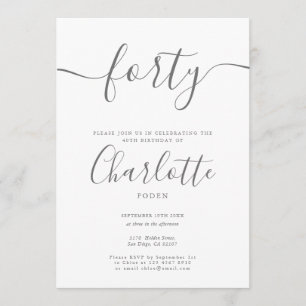 Unterschrift 40. Geburtstag Einladung