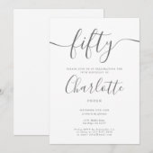 Unterschrift 50. Geburtstag Einladung (Vorne/Hinten)