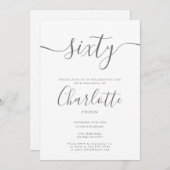 Unterschrift 60. Geburtstag Einladung (Vorne/Hinten)