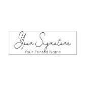 Unterschrift + Briefmarke aus selbstfarbigem Kauts Permastempel (Design)