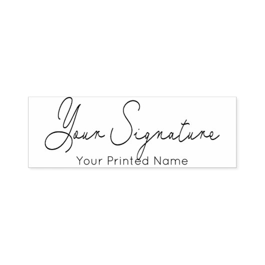 Unterschrift + Briefmarke aus selbstfarbigem Kauts Permastempel (Design)