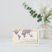 Unterschrift Creme Paper Travel Agent Visitenkarte (Stehend Vorderseite)
