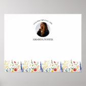 Unterschrift der blumenblutenden Foto Poster (Vorne)